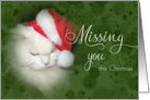 Miss you at Christmas cat card