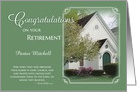 Pastor Retirement Congratulations - Custom name card