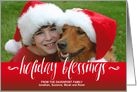 Holiday Blessings custom photo and name card