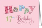 17th Happy Birthday card