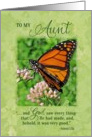 Aunt Birthday Butterfly Scripture Verse card