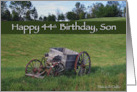 Son 44th Birthday Antique Wagon card