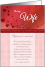 Valentines Day to Wife Why do I Love You card