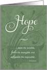 Hope - Cancer Patient Encouragement card