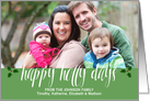Happy Holly Days typography custom photo card