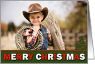 Merry Christmas Tree custom photo card