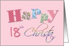 Hartzheim - Happy 18th Christa card