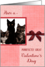 Valentine’s Day Purrrfectly Great Cat Custom Photo card
