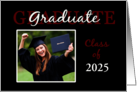 Congratulations Graduate Red/Black Photo Card