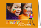 Happy Halloween Crazy Witch Custom Photo card