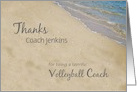 Thanks Volleyball Coach - custom card