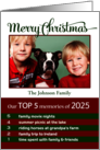 Insert Your Own Top 5 Memories Christmas 2025 Photo card