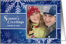 Season’s Greetings Snowflake Photo Card