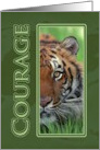 Courage Tiger Cancer Patient Encouragement card