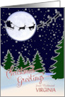 Customizable Christmas Greetings from Your Town, Virginia card