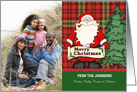 Customizable from Family -Christmas Tree and Santa card