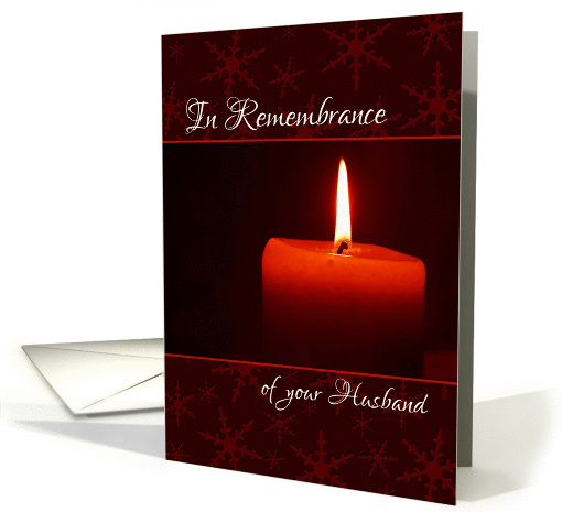 In Remembrance of your Husband at Christmas card (1010075)