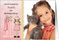 Young Girl’s Age & Name Specific I Birthday Party Invitation card