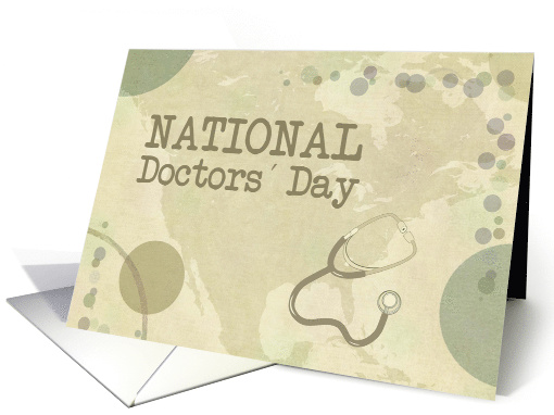 National Doctors' Day neutral colors w/stethoscope card (1054837)