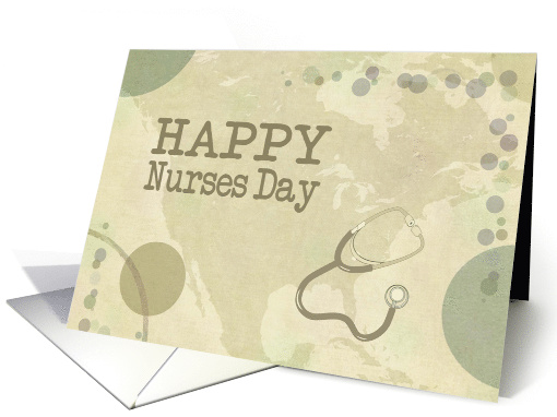 Happy Nurses Day neutral colors w/stethoscope card (1055527)