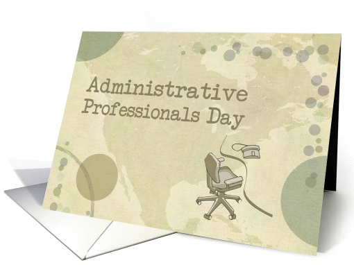 Administrative Professionals Day neutral colors w/ desk,... (1061533)