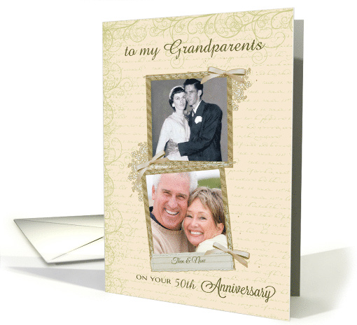 To Grandparents on 50th Anniversary - Custom Years, Then... (1074346)