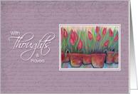 Sympathy Thoughts & Prayers - Tulips card