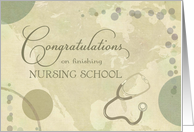 Nurse School Congratulations Neutral Colors with Stethoscope card