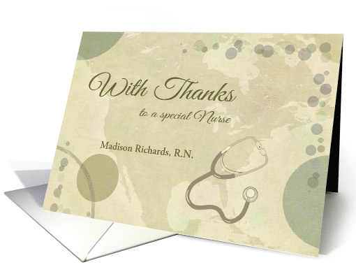 With Thanks to Nurse Neutral Colors with Stethoscope card (1100890)