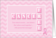 Cancer Free! Pink...