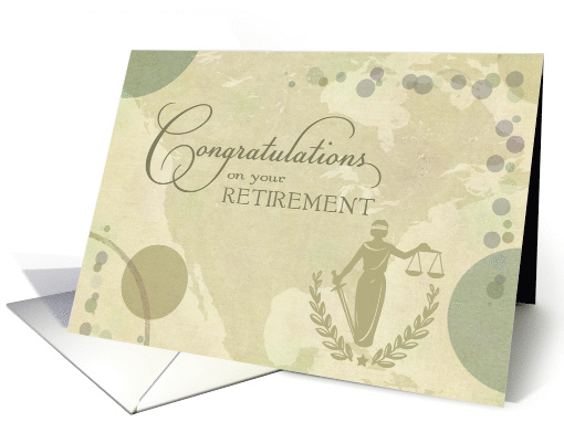 Law Practice Attorney Retirement Congratulations card (1159342)