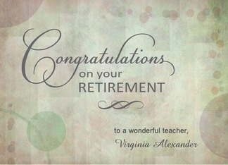 Teacher Retirement Congratulations custom name