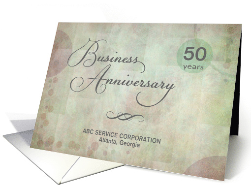 Business 50th Anniversary custom name / years card (1160094)