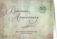 Business 50th Anniversary custom name / years card