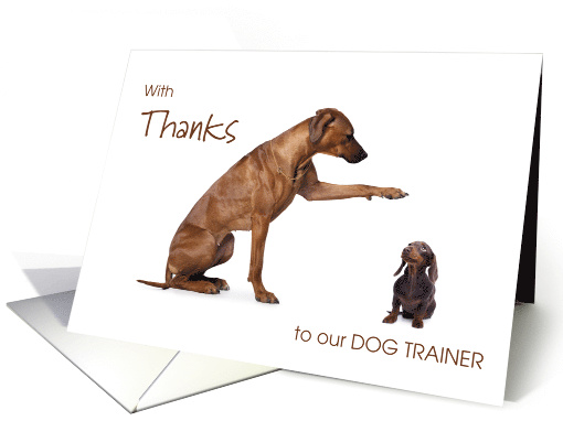 With Thanks to our Dog Trainer card (1239386)