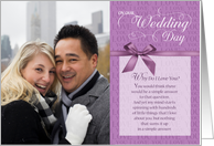 Wedding Day, Why Do I Love You - purple w/ ribbon card