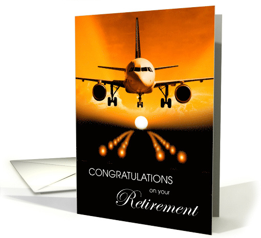 Retirement Congratulations - Flight Attendant card (1252432)