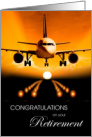 Retirement Congratulations - Flight Attendant card