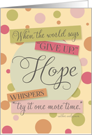 Encouragement - Hope...