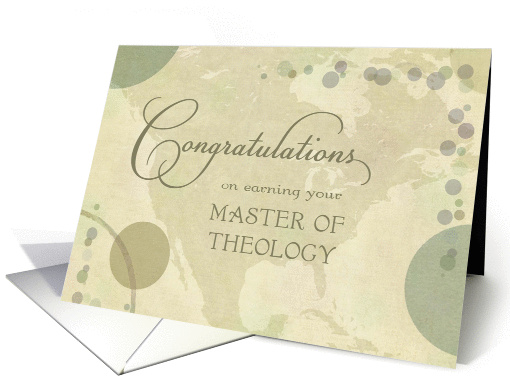 Congratulations Master of Theology Degree - neutral colors card