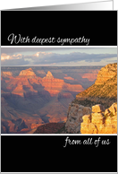 With Deepest Sympathy from all of us - Grand Canyon card