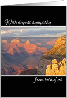 With Deepest Sympathy from both of us - Grand Canyon card