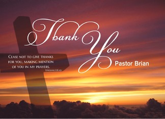 Pastor Thank You...