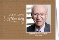 Sympathy Thanks - In Loving Memory Custom Photo card