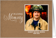 Sympathy / In Loving Memory Custom Photo - Brown card