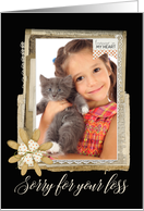 Sorry for your loss - pet sympathy faux scrapbook style photo card