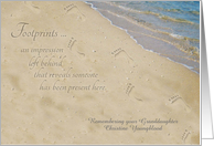 Remembering Granddaughter on Birthday Personalized Footprints card