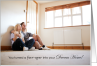 Congratulations on New Home Fixer-Upper into Dream Home card