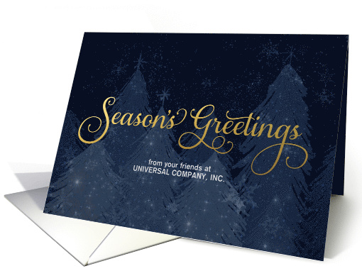 Season's Greetings in Faux Gold Foil for Business card (1550228)