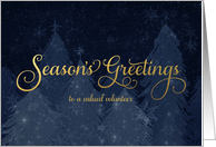 For Volunteer Season’s Greetings in Faux Gold Foil card